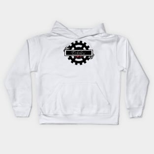 Echoics Gears Simple Black Kids Hoodie